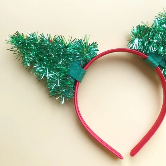 🎄 Awesome Double Colorful Pompoms Metallic Christmas Tree Headband Headdress 🎄 - Picture 2 of 4